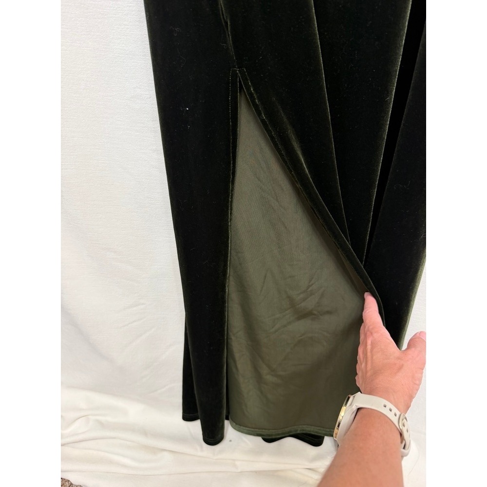 NWT Disturbia Vipera Gown Forest Green Velvet Maxi Dress Snake Charm US 14 UK 18 - Picture 6 of 9